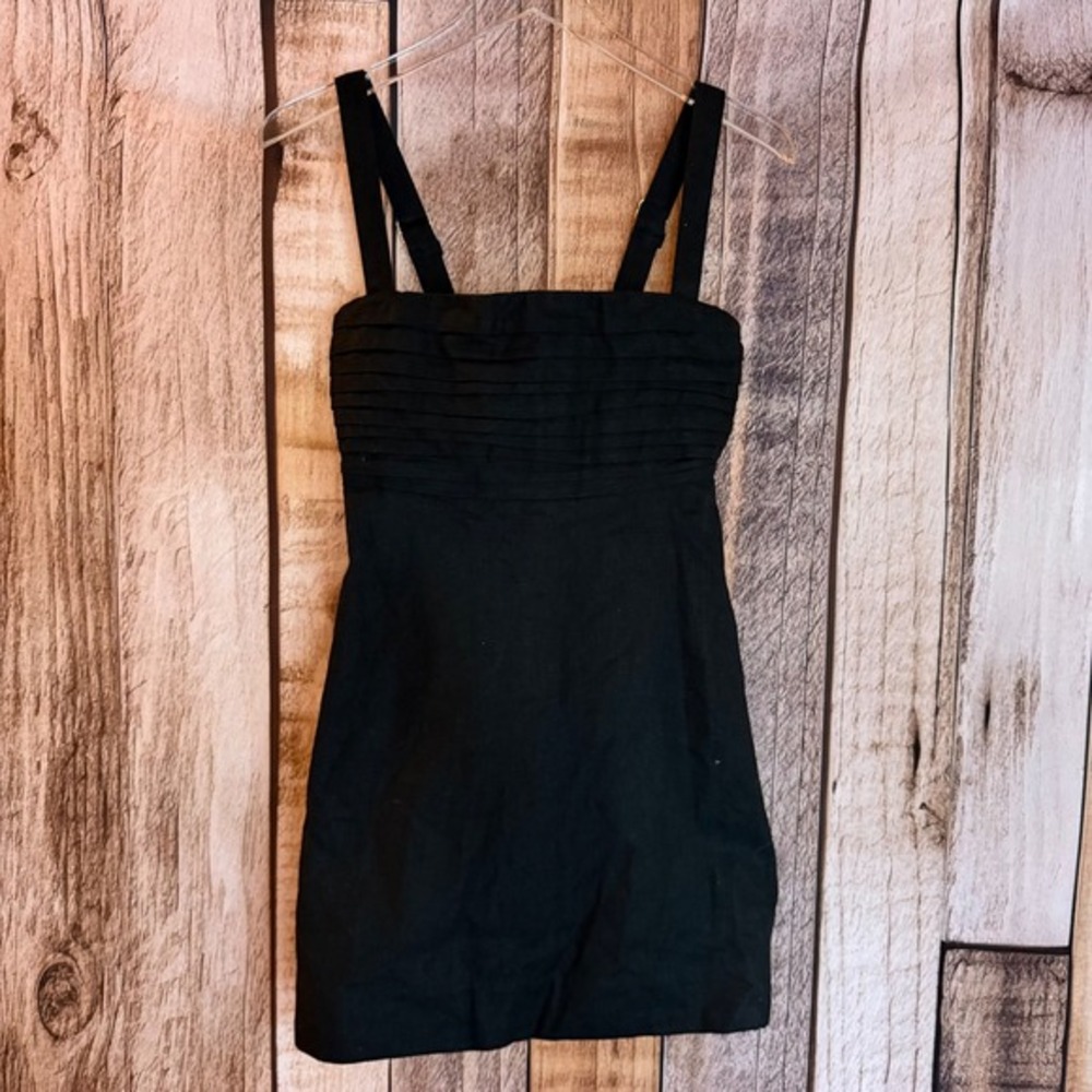Abercrombie & Fitch Dress Black Pleated Bodice Mini Classic Minimalist NWT Small